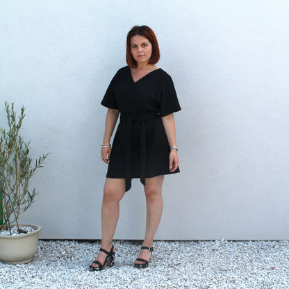 Patron de couture femme de la robe Siena élégante et intemporelle, la petite robe noire